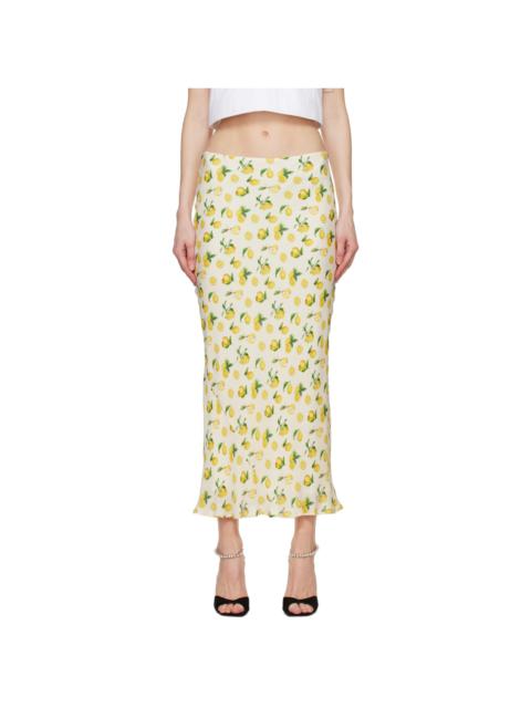 Off-White & Yellow Gerard Midi Skirt