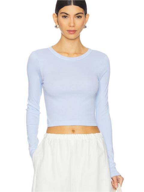 Enza Costa Supima Baby Long Sleeve Cropped Top