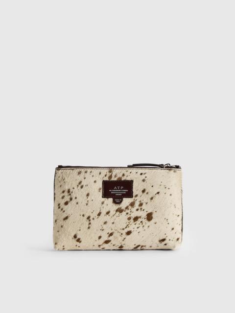 ATP ATELIER Solaio Mandorla Printed Mini Cow Beauty Bag