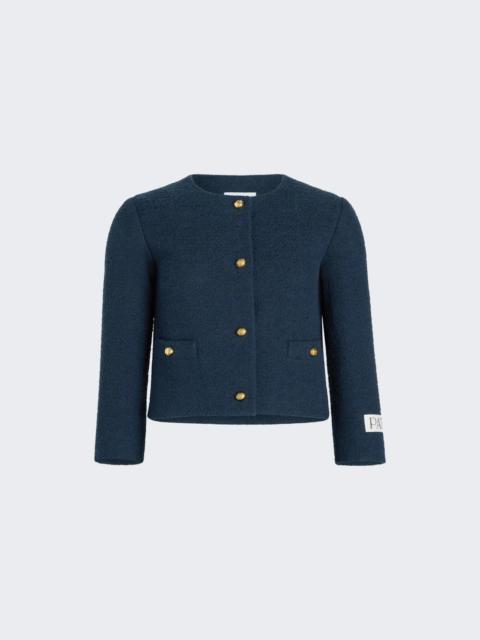 PATOU No Collar Boxy Jacket Navy Black