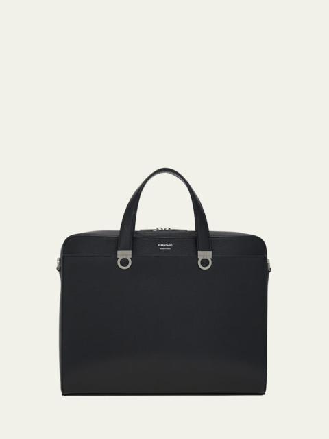 FERRAGAMO Men's Trading Leather Briefcase