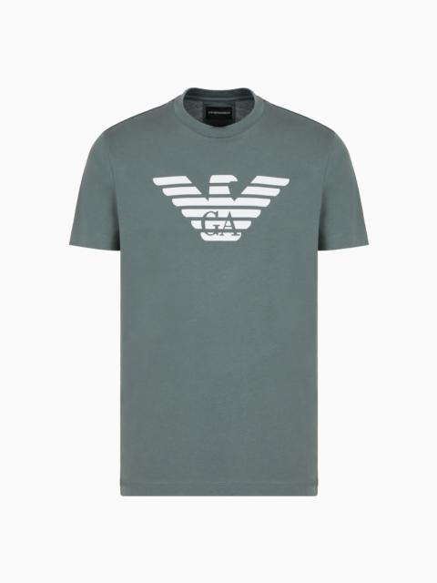 EMPORIO ARMANI PIMA-JERSEY T-SHIRT WITH LOGO PRINT