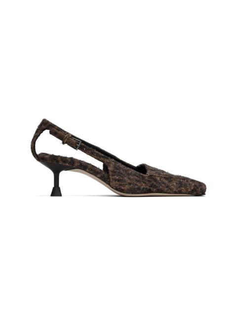 MIISTA Brown & Black Adal Animal Print Heels