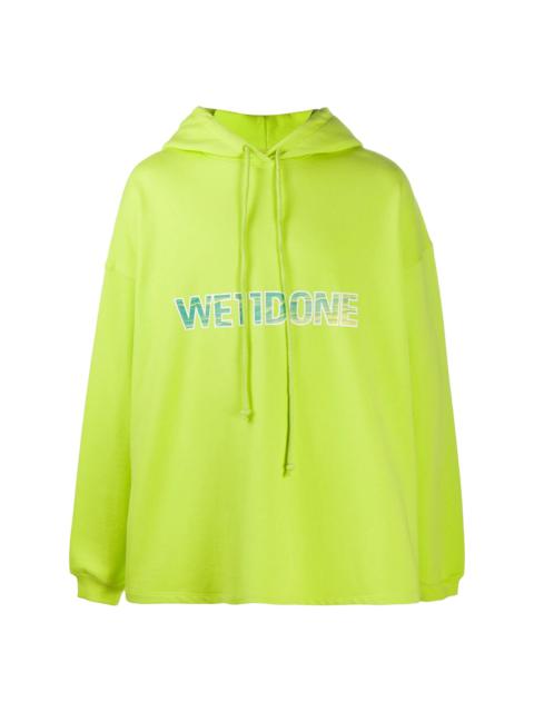 We11done logo print hoodie