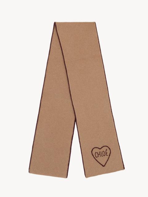 Chloé THE CHLOÉ ENCOEUR SCARF IN WOOL & CASHMERE