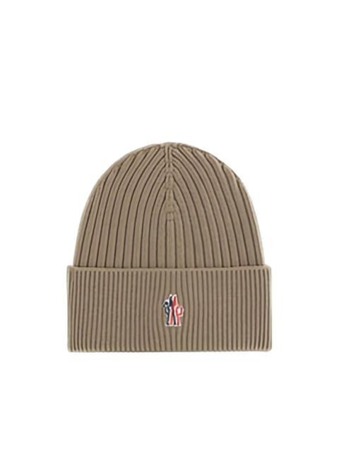Moncler Grenoble ribbed logo-patch beanie hat