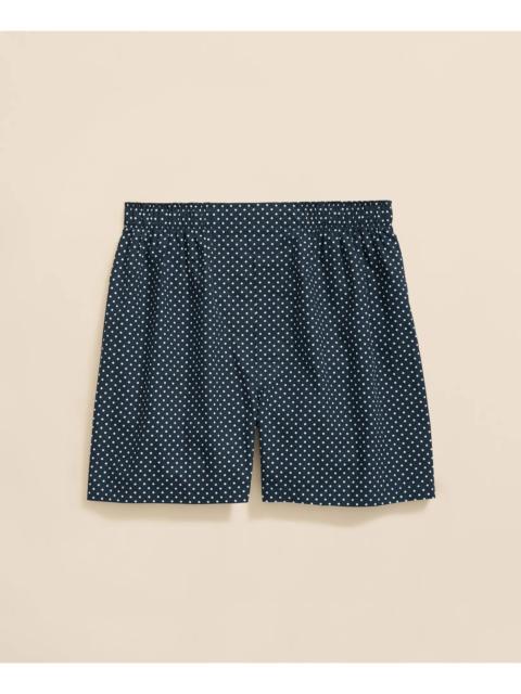 Brooks Brothers Cotton Broadcloth Dot Boxers