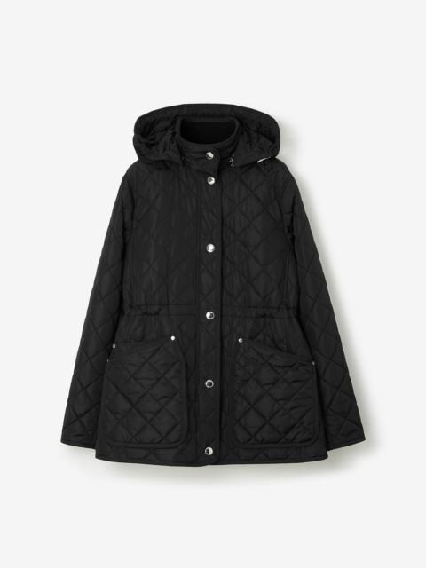 Diamond Quilted Nylon Jacket