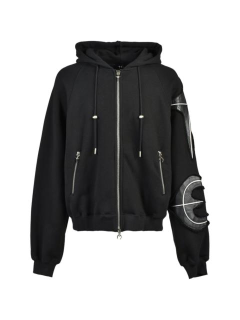 Thug Club leather-panelled New Rock hoodie