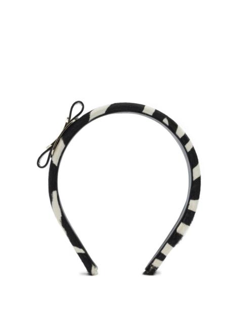 Salvatore Ferragamo "Vara" Headband In Pony Skin