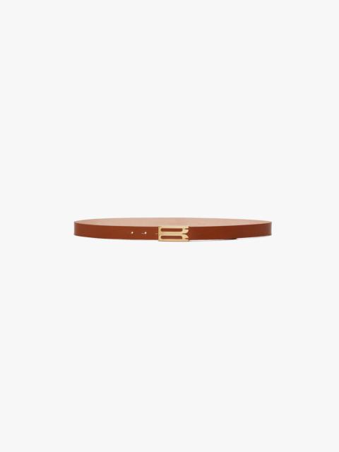 Victoria Beckham Exclusive Frame Buckle Belt In Tan Leather