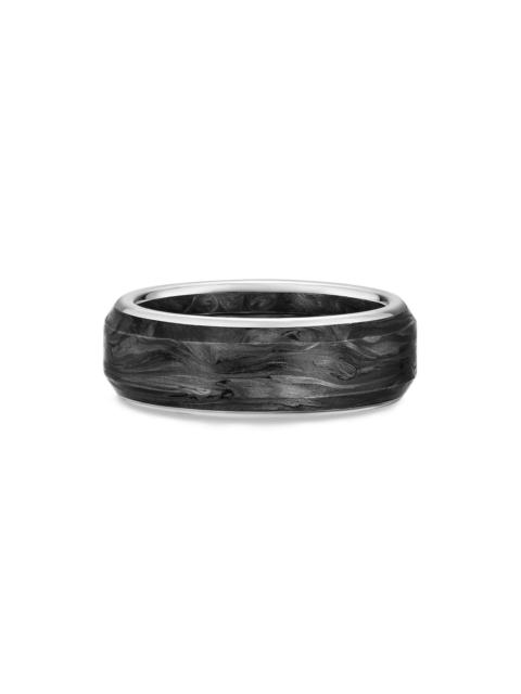DAVID YURMAN Men's Streamline Band Ring in 18K White Gold - Forged Carbon