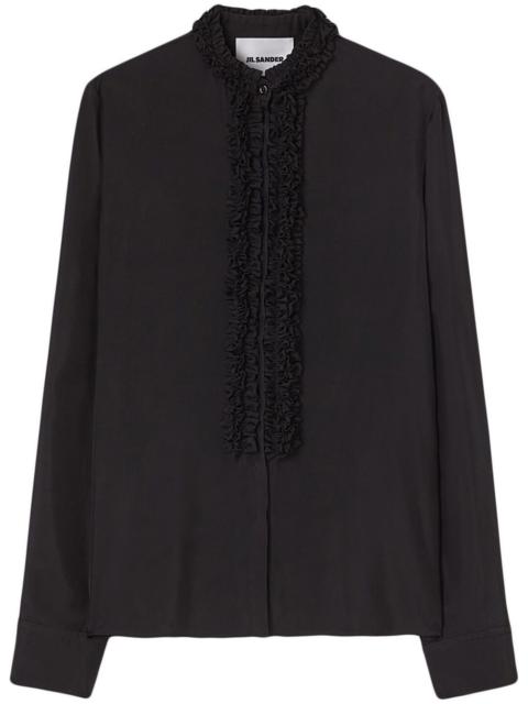 Jil Sander ruffle-trim long-sleeved shirt
