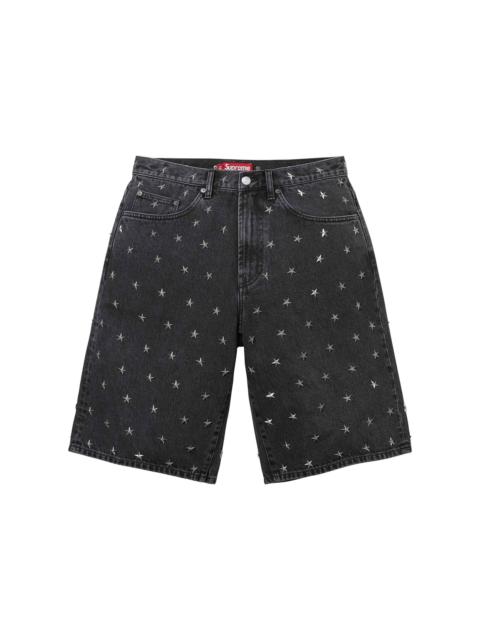 Supreme Supreme 'Stars Studded' Baggy Denim Short (Black) SS26