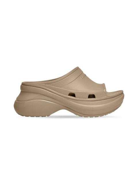 BALENCIAGA Women's Pool Crocs™ Slide Sandal in Beige