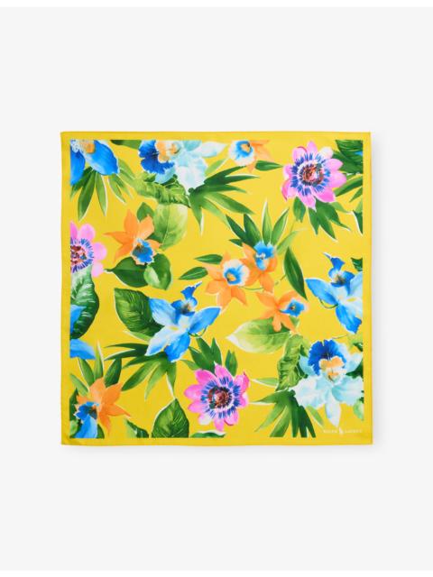 Polo Ralph Lauren Neat Floral-Print Silk Scarf