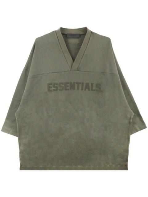 logo-print V-neck T-shirt