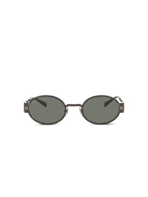 GUCCI GG-pattern oval-frame sunglasses