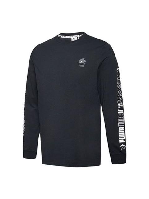 PUMA PUMA x SEGA Long Sleeve Tee 'Black White Grey' 598105-01