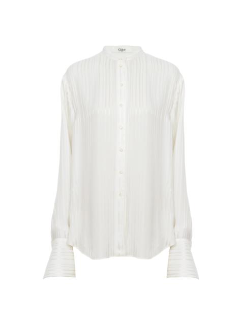 Chloé OVERSIZED BLOUSE IN VISCOSE & SILK SATIN