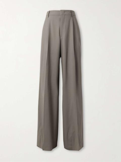Etro Wide-Leg Pleated Wool-Blend Suit Trousers