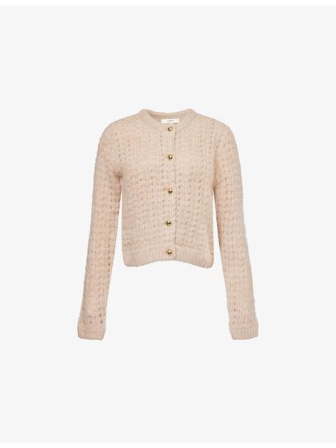FRAME The Plush Round-Neck Knitted Cardigan