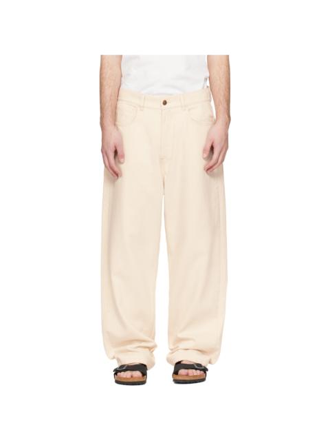 Merz b. Schwanen Off-White 1930s Cotton Twill 5-Pocket Trousers