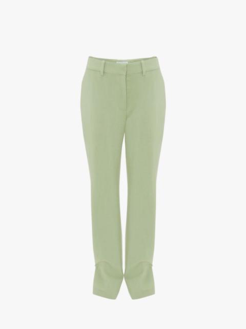 JW Anderson RING DETAIL SLIM LEG TROUSERS