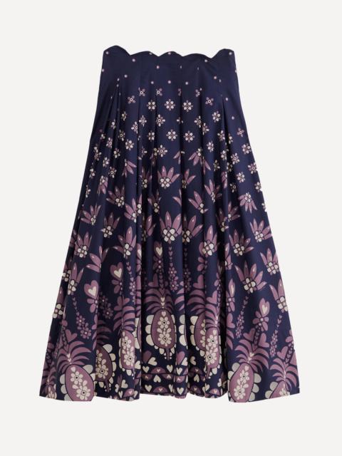 FARM RIO Dark Blue Ainika Martina Midi-Skirt