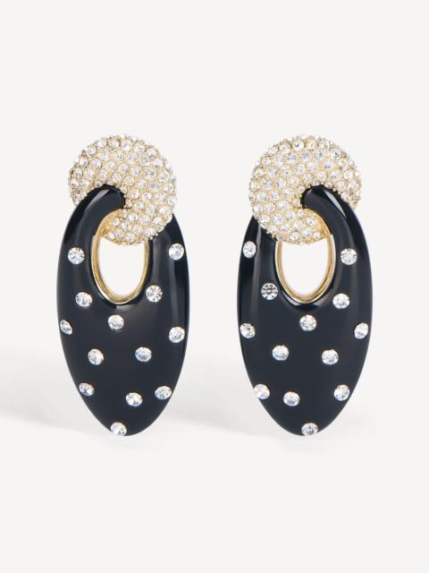 Balmain Lacquered brass Organic earrings with crystals
