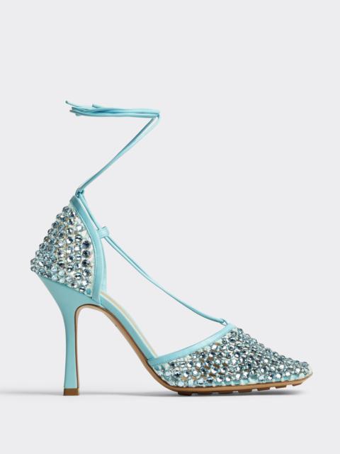 sparkle stretch lace-up sandal