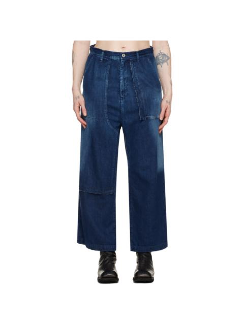 Y's Indigo Straight Jeans