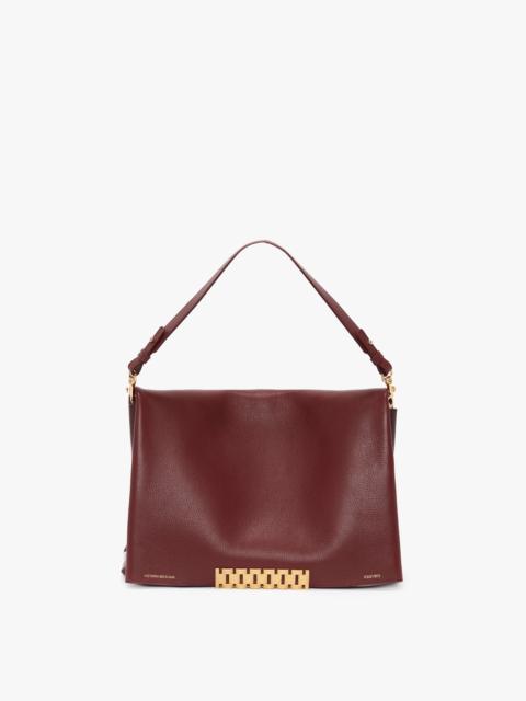 Victoria Beckham Jumbo Chain Pouch In Bordeaux