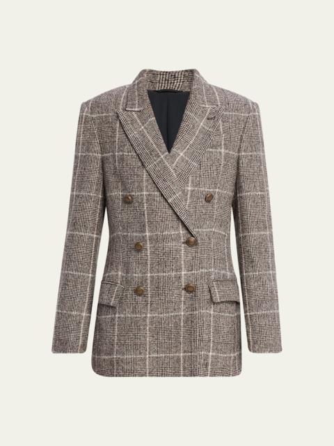 Brunello Cucinelli Windowpane Double-Breasted Jacket