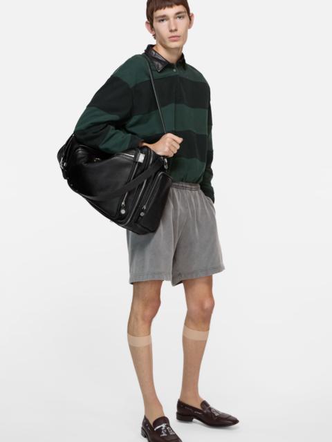 Acne Studios Striped polo sweater - Forest green/black