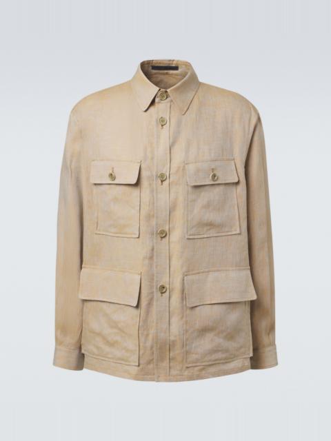 GIORGIO ARMANI Linen overshirt