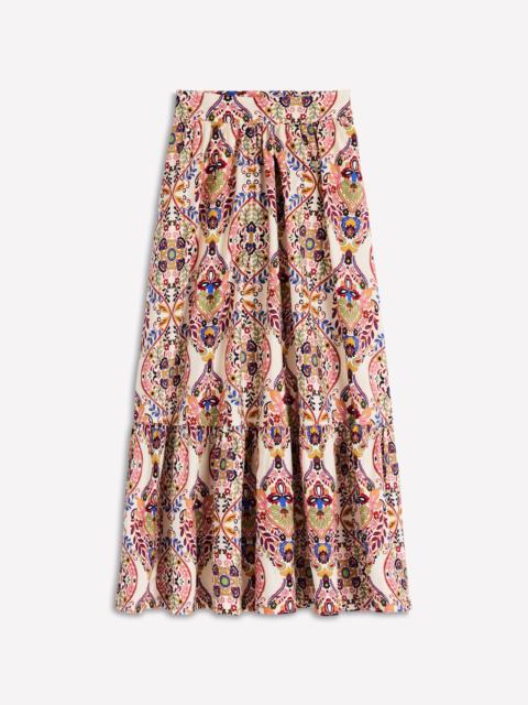 BODEN Abigail Poplin Maxi Skirt-Multi, Enchanted Gardenia
