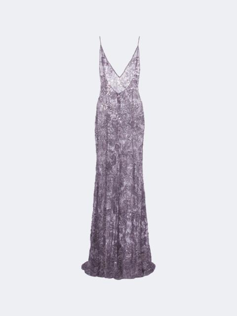 THE NEW ARRIVALS ILKYAZ OZEL Claudie sequined lace gown