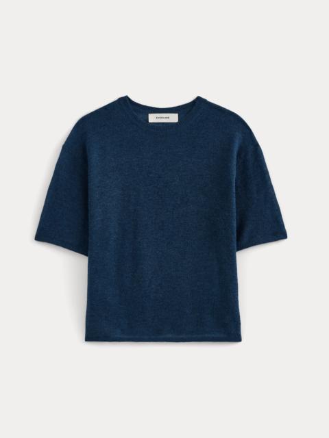 EVERLANE AIR ALPACA CROPPED SWEATER CREW