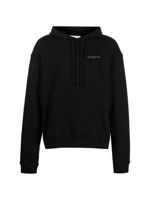 ih nom uh nit graphic-print longsleeved cotton hoodie