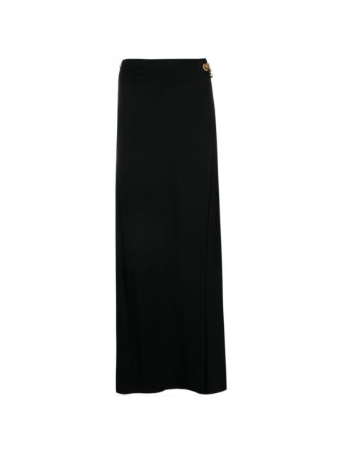 Moschino padlock-detail asymmetric maxi skirt