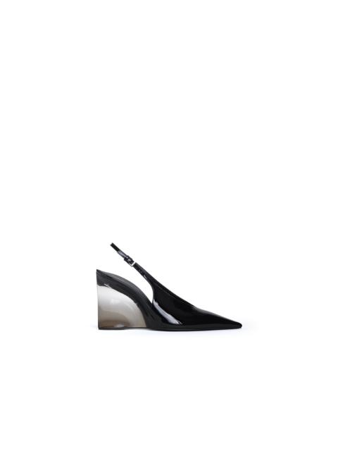 Alaïa INVISIBLE WEDGE SLINGBACKS IN PATENT CALFSKIN