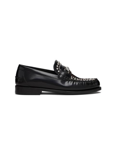 VERSACE Black Medusa '95 Embellished Loafers