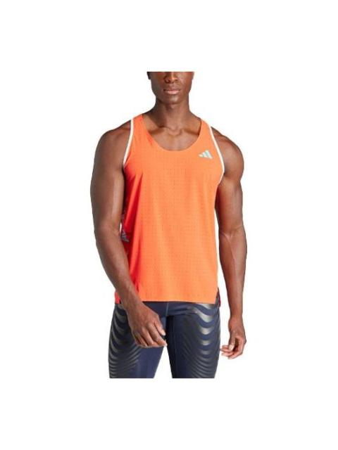 adidas Adizero Running Singlet Logo 'Bright Orange' IQ4926