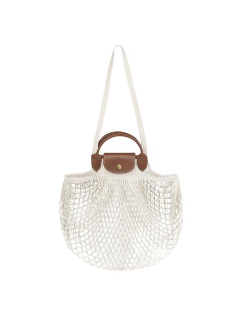 Longchamp Le Pliage filet L Mesh bag Ecru - Canvas