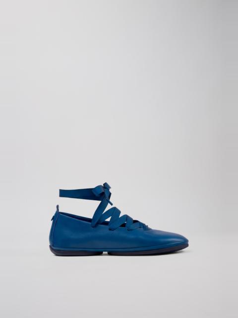 CAMPERLAB Blue Leather Ballerinas for Women.
