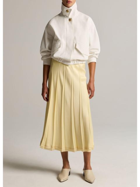 Vince Raw-Edge Satin Skirt
