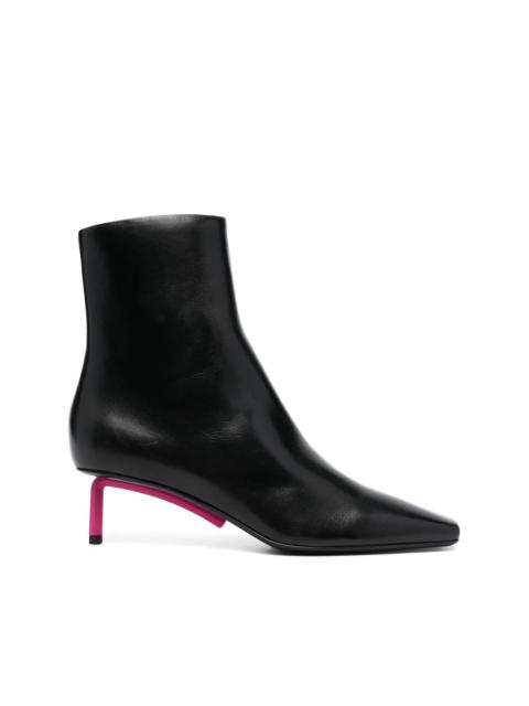 Off-White square-toe ankle boots