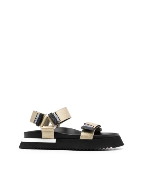 Moschino touch-strap flat sandals
