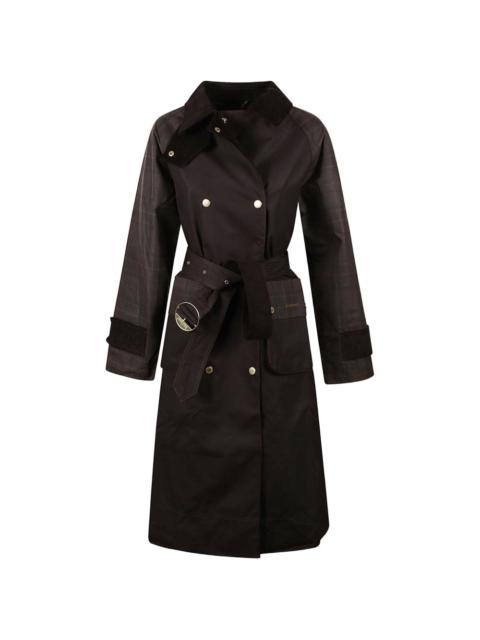 Barbour Elva check-pattern belted trench coat